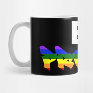 Be Proud Rainbow Graffiti Mug